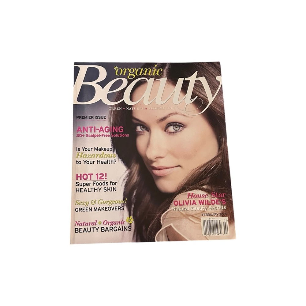 Rare Organic Beauty Magazine Premiere Issue February 2009 Olivia Wilde Cover